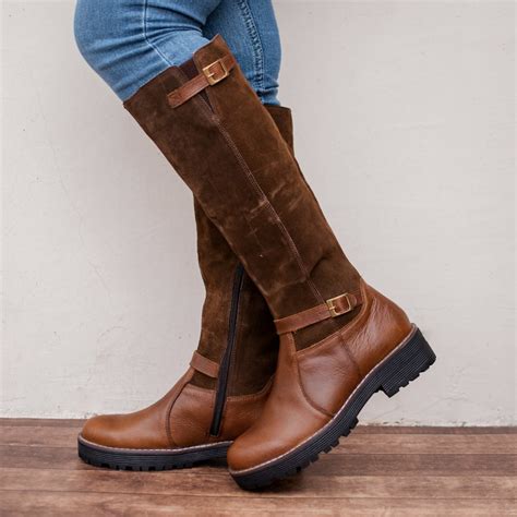 botas de cuero para mujer.